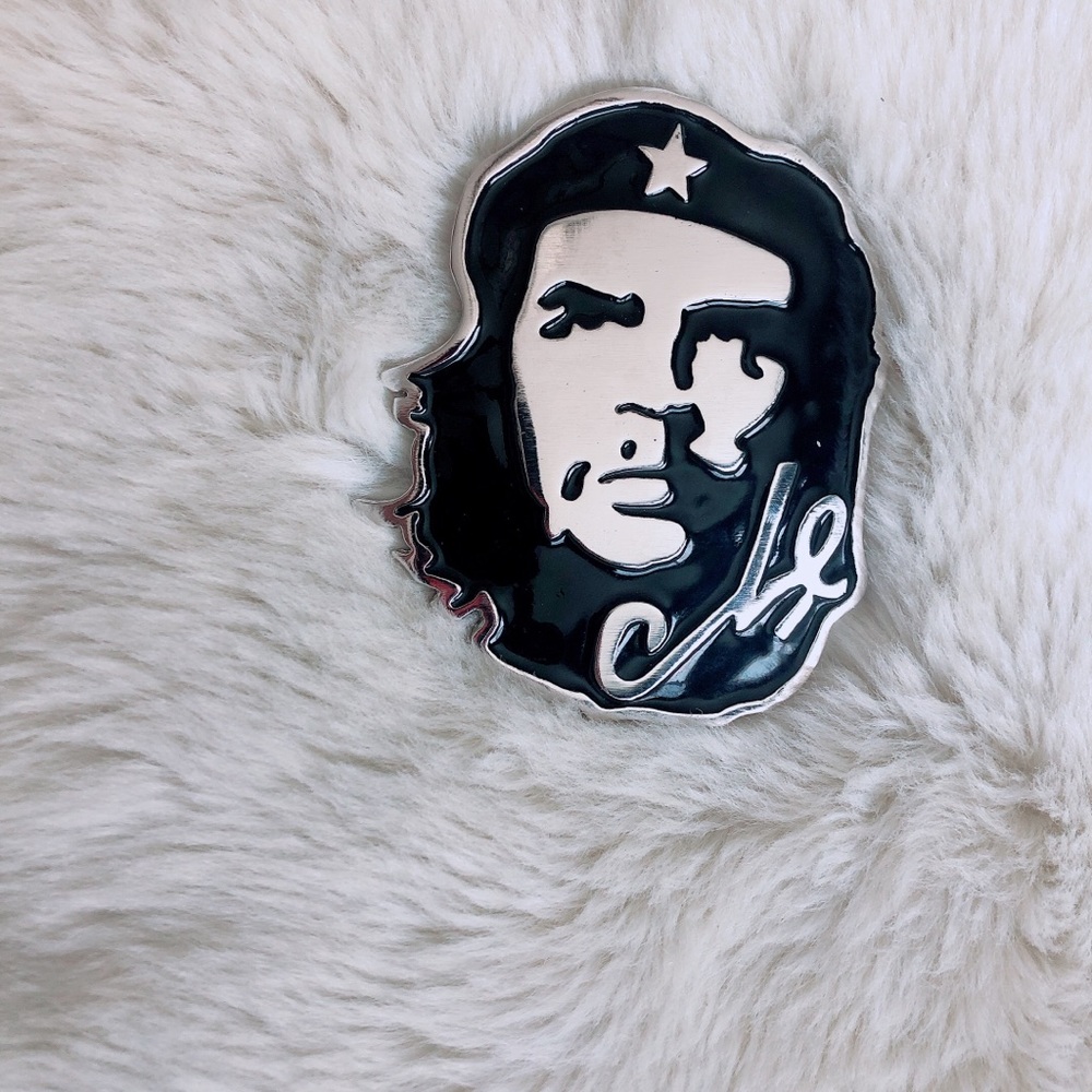 Che Guevara Silvertone Belt Buckle 3.25" x 2.75"